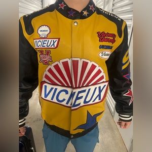 Vicieux Leather Race Car Jacket